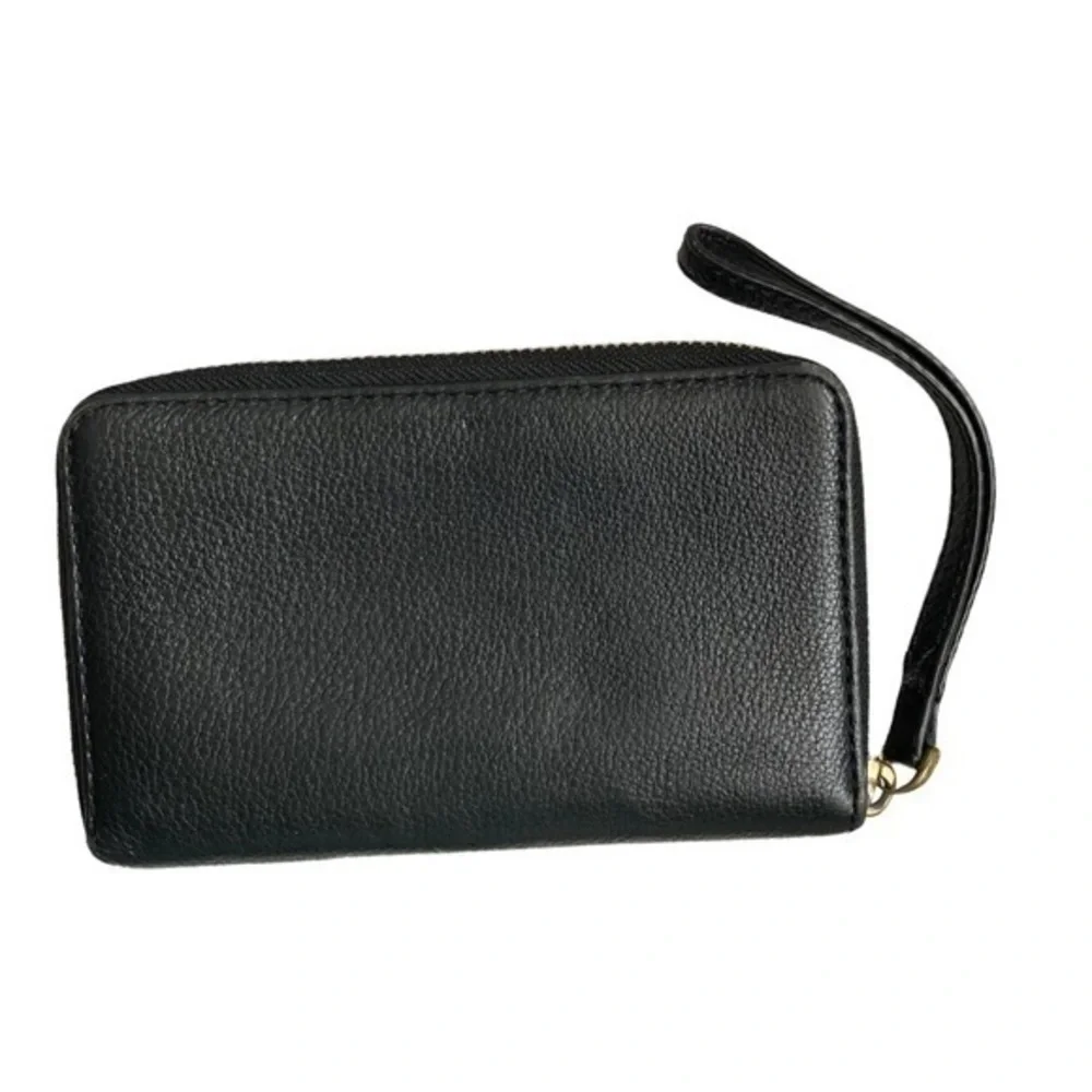Marc by Marc jacobs black leather wristlet wallet